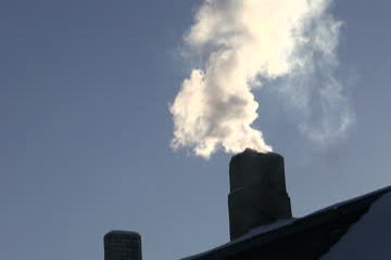 Smoke from a chimney